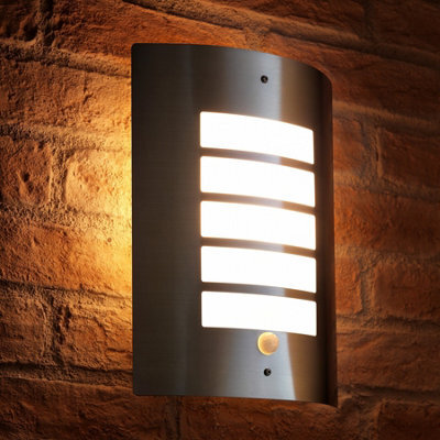 Auraglow Pir Motion Sensor Outdoor Security Wall Light - Dorton - Warm White - image 1