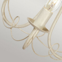 Luminosa Lighting Elstead Minster Chandelier 3 Light Ivory, Gold Finish, E14 - thumbnail 5