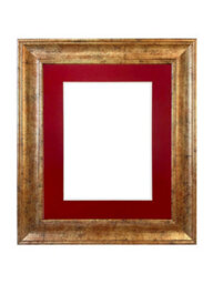 Frames By Post Scandi Gold Frame With Red Mount For Image Size A3 - thumbnail 1