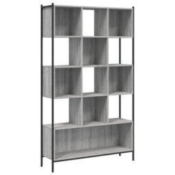 Berkfield Sturdy Bookcase Grey Sonoma 102X28X172 Cm Engineered Wood - thumbnail 1