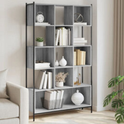 Berkfield Sturdy Bookcase Grey Sonoma 102X28X172 Cm Engineered Wood - thumbnail 2