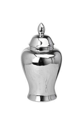 Chrome Ginger Jar - Handcrafted Decorative Vase & Storage - image 1