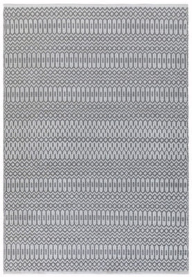 Grey Outdoor Rug, Geometric Stain-Resistant Rug For Patio Decks Garden Balcony, 2mm Modern Outdoor Rug-160Cm X 230Cm - image 1