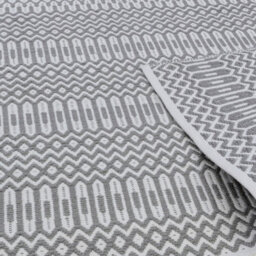 Grey Outdoor Rug, Geometric Stain-Resistant Rug For Patio Decks Garden Balcony, 2mm Modern Outdoor Rug-160Cm X 230Cm - thumbnail 5