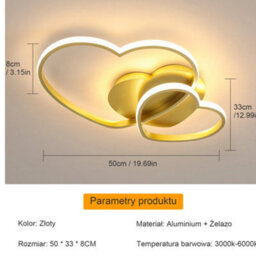 48W Dimmable Led Ceiling Light Modern Gold Chandelier With Remote Living Room - thumbnail 2