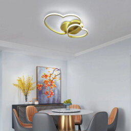 48W Dimmable Led Ceiling Light Modern Gold Chandelier With Remote Living Room - thumbnail 3