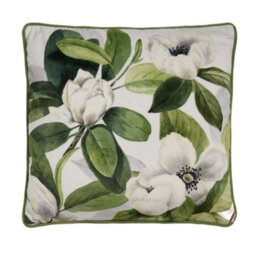 Soirée Alaya Floral Teal Velvet Filled Cushion - thumbnail 2