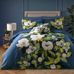 Soirée Alaya Floral Teal Velvet Filled Cushion - thumbnail 3