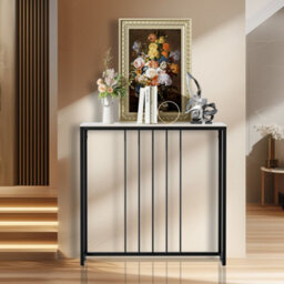 Fativo 80Cm Long Console Table Marble Table Hallway Entrance Storage Rack White - thumbnail 8