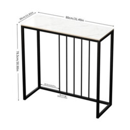Fativo 80Cm Long Console Table Marble Table Hallway Entrance Storage Rack White - thumbnail 2