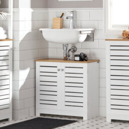 Sobuy Bzr40-W, Under Sink Cabinet Bathroom Vanity Unit Bathroom Storage Cabinet,white,w60Xd30Xh58.5 - thumbnail 2