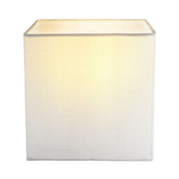 Happy Homewares Contemporary And Stylish Ivory White Linen Fabric 16Cm Square Lamp Shade - thumbnail 2