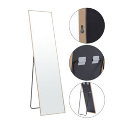 Living And Home Gold Full Length Framed Mirror Rectangular Freestanding Or Wall Mounted Floor Mirror Dressing Mirror 37 Cm X 147 Cm - thumbnail 4