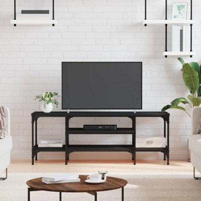 Walplus Tv Cabinet Black 121X35X45 Cm Engineered Wood&iron - image 1