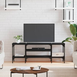 Walplus Tv Cabinet Black 121X35X45 Cm Engineered Wood&iron - thumbnail 1