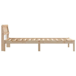 Walplus Bed Frame With Headboard Brown 90 X 200 Cm Solid Pine Wood - thumbnail 6