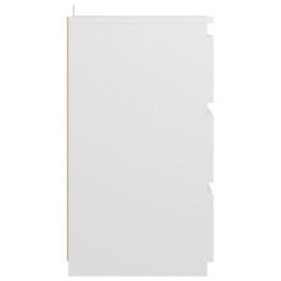 Vidaxl Bed Cabinets 2 Pcs White 40X35X62.5 Cm Engineered Wood Bed Cabinets - thumbnail 5