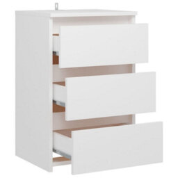 Vidaxl Bed Cabinets 2 Pcs White 40X35X62.5 Cm Engineered Wood Bed Cabinets - thumbnail 6