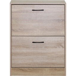 Shoe Rack Shoe Storage Cabinet Stand Mdf Wooden Cupboard Unit 2 Drawer Organiser - thumbnail 5