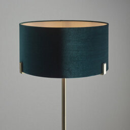 Anson Lighting Hatton Antique Brass With Green Velvet Shade Classic Style 1 Light Floor Light - thumbnail 4