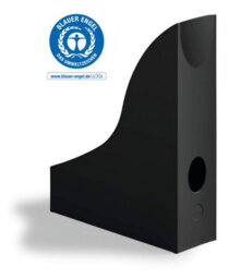 Durable Eco Magazine Rack Recycled Plastic Document File Organiser - A4 Black