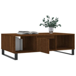 Berkfield Coffee Table Brown Oak 104X60X35 Cm Engineered Wood - thumbnail 4