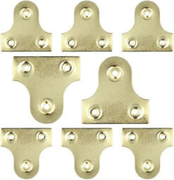 Dzina Brass Picture Hanging Plates - Secure Glass Frame Hanging Fixing Plates For Photo Frames, Mirrors & Canvas (Pack Of 10)