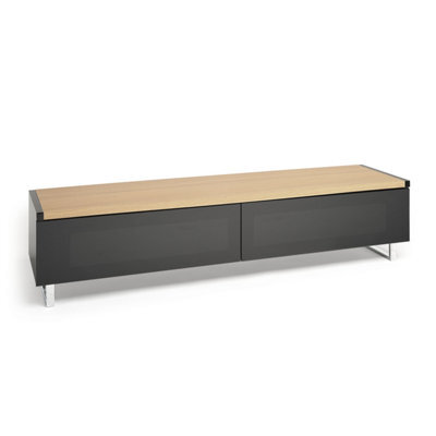 "Avf Panorama 1.6M Tv Stand - Reversible Light Oak Or Grey Oak Top - For Tvs Up To 80""" - image 1