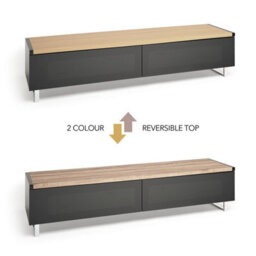 "Avf Panorama 1.6M Tv Stand - Reversible Light Oak Or Grey Oak Top - For Tvs Up To 80""" - thumbnail 3