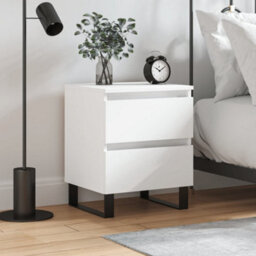Berkfield Elegant Bedside Cabinet White 40X35X50 Cm Engineered Wood - thumbnail 2