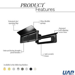 "UAP Limited Uap Doormaster 12"" Black Letterplate- Internal & External Letter Box For Upvc, Composite & Wooden 20-40mm Doors" - thumbnail 5