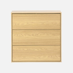 Sweeek - Chest Of Drawers 3 Drawers Light Wood 70X35X70 Cm - thumbnail 3