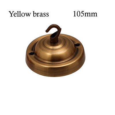 Vintage Ceiling Rose With Hook Pendant Light Fitting 105mm Metal Round Canopy Cover Plate With Accessories For Chandelier Planters - image 1