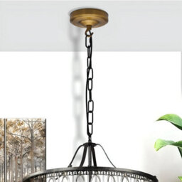 Vintage Ceiling Rose With Hook Pendant Light Fitting 105mm Metal Round Canopy Cover Plate With Accessories For Chandelier Planters - thumbnail 6