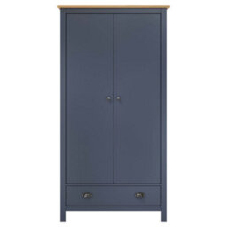 Walplus 2-Door Wardrobe Hill Grey 89X50X170 Cm Solid Pine Wood - thumbnail 2