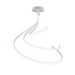 Luminosa Lighting Luminosa Nur Blanco Xl Semi Flush 80W Led 4000K, 6200Lm, Dimmable, White / Frosted Acrylic, 3Yrs Warranty - thumbnail 1