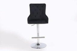 Hygrad Built to Survive Set Of 2 Luxury Velvet Bar Stools With Lion Knocker Back Rest Padded Breakfast Bar Stools - thumbnail 3