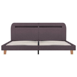 Berkfield Bed Frame With Led Taupe Fabric 150X200 Cm 5Ft King Size - thumbnail 3