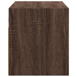 Berkfield Tv Wall Cabinet With Led Lights Brown Oak 80X31X35 Cm - thumbnail 7