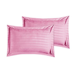 Casabella Satin Stripe Duvet Cover Sets King Pink Bedding With Satin Stripes, King Size Duvet Cover Sets & Pillowcases - thumbnail 6