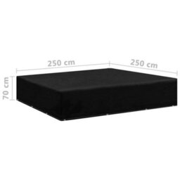 Walplus Outdoor Garden Furniture Covers 2 Pcs 12 Eyelets 250X250X70 Cm - thumbnail 6