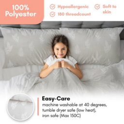 Rapport Home Pressed Flowers Microfibre Reversible Duvet Cover Set With Pillowcase - thumbnail 6