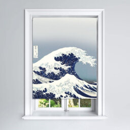 Lister Cartwright Hokusai Wave Design Blackout Roller Blinds Windows Blind ( 120 X 160 Cm) Child Safety Included - thumbnail 2