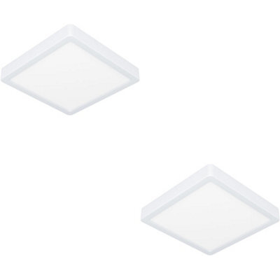 Loops 2 Pack Modern White Square Led Ceiling Light - Stylish Indoor Illumination For Any Room - image 1