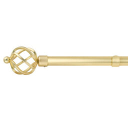 Unknown 16-19mm Cage Extendable Eyelet Metal Curtain Pole Set Gold 160-300Cm - thumbnail 1