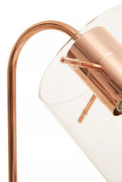 Orsina Shiny Copper Curved Table Lamp, Easy To Assemble Bed Table Lamp, Easy To Use Living Room Table Lamp - thumbnail 4