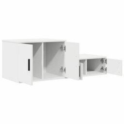 Berkfield Storage Cabinet In White - 118X41X40 Cm, Made From Engineered Wood - thumbnail 6