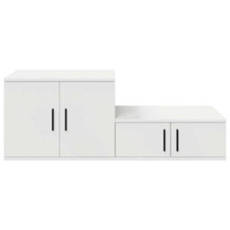Berkfield Storage Cabinet In White - 118X41X40 Cm, Made From Engineered Wood - thumbnail 7