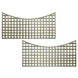 Premier Garden Supplies Concave Top Wooden Trellis Panel 6Ft X 3Ft (4 Pack) Privacy Square Lattice Fencing Topper Extension For Climbing Plant Support - thumbnail 8