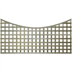 Premier Garden Supplies Concave Top Wooden Trellis Panel 6Ft X 3Ft (4 Pack) Privacy Square Lattice Fencing Topper Extension For Climbing Plant Support - thumbnail 2